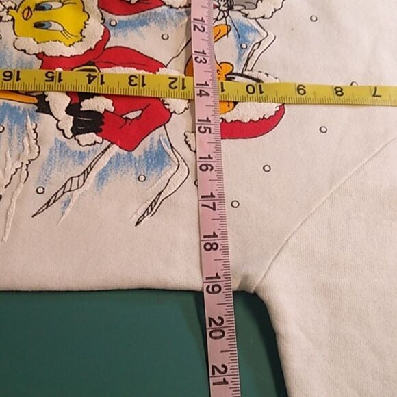 Classic Warner Brothers Cartoon Characters Christmas Sweatshirt Cottagecore - Picture 5 of 8